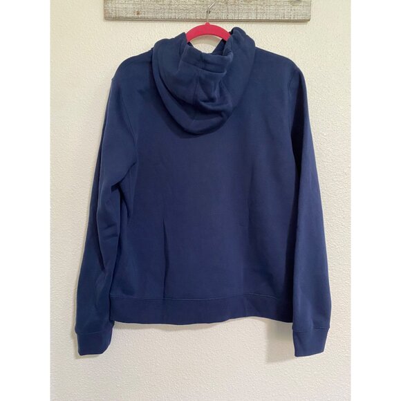 Nike Womens Navy Blue Fleece Hoodie Sweatshirt  Large Granola Girl Streetwear - Picture 2 of 7